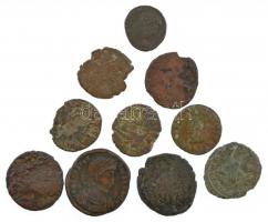 Római Birodalom 10db-os Br érmetétel a 3-4. századból T:2-,3 Roman Empire 10pcs Br coin lot from the 3th-4th century C:VF,F
