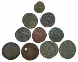 Római Birodalom 10db-os Br érmetétel a 3-4. századból T:2-,3 Roman Empire 10pcs Br coin lot from the 3th-4th century C:VF,F