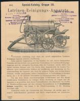 cca 1910 Latrina tisztitó gépek képes katalógusa 28 p