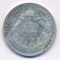 1868GYF 1Ft Ag "Ferenc József / Angyalos címer" Gyulafehérvár T:1- ph., patina
Hungary 18...
