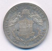 1869KB 1Ft Ag "Ferenc József / Angyalos címer" Körmöcbánya T:1- kis ph.
Hungary 1869KB 1 ...