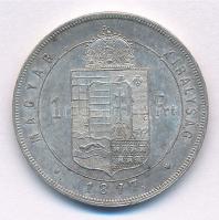 1877KB 1Ft Ag "Ferenc József / Középcímer" Körmöcbánya T:1- kis patina
Adamo M15