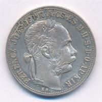 1883KB 1Ft Ag "Ferenc József / Barokk címer" T:1- patina Adamo M15