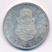 1888KB 1Ft Ag "Ferenc József / Barokk címer" T:1- kis patina, kis ph.
Adamo M15