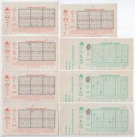 1992. Ötös (5x) és és hatos (3x) lottó ellenőrző szelvények