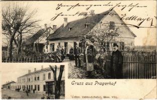 1907 Pragersko, Pragerhof bei Marburg; street view, inn, shop. Oesterr. Lichtdruck-Anstalt Wien (EB)