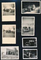 cca 1935-1940 Automobilok, 7 db fotó, 4,5×6,5 és 6×9 cm közötti méretekben