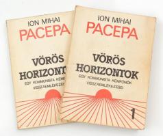 Mihai, Ion: Vörös horizontok. Egy kommunista kémfőnök visszaemlékezései 1-2. Bp., 1989, Áramlat. Kiadói papírkötés, kissé kopottas állapotban.