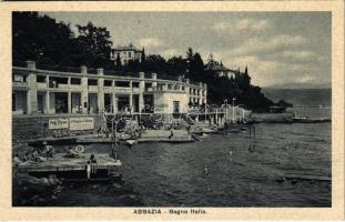 Abbazia, Opatija; Bagno Italia / Italian beach, bathers