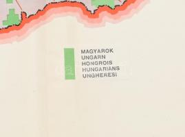 1935 II. Rákóczi Ferenc halálának 200. évfodulójára kiadott revizionista térkép. Sérülésekkel. 52x38...