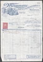 1910 4 db képes, reklámos fejléces számla