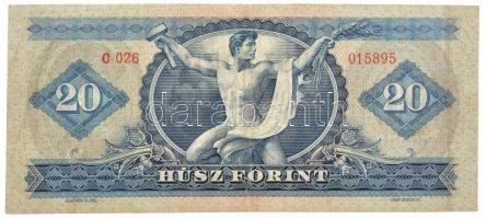 1960. 20Ft "C 026 015895" T:III papírkopások Adamo F12