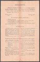 1912 Magyar Gazdaszövetség siófoki gyűlésének meghívói, programja és utalványa