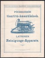 cca 1910 Pöcegödör tisztító készülékek képes reklám katalógus 26 p Magyar nyelven