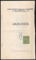 cca 1920 Szabó Balázs kályhásmester kályha katalógus 10 féle kályha, cserépkályha képével 24 cm