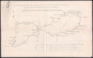 1934 Ötnapos kerékpáros körverseny programja és térképe 2 lapon