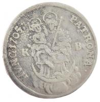 1705KB 1/2 Tallér Ag II. Rákóczi Ferenc Körmöcbánya (13,99g) T:3 anyaghiba Hungary 1705KB 1/2 Thaler Ag Francis II Rákóczi Kremnitz (13,99g) C:F metal error Unger II: 1127a., Huszár 1524.