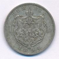 Románia 1894. 1L Ag "I. Károly" T:2,2- Romania 1894. 1 Lei Ag "Carol I" C:XF,VF
...
