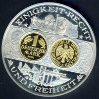 NSZK DN "1200 éves a német fémpénz" Ag 20,1g bimetál emlékérem T:PP