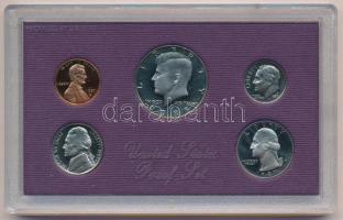 Amerikai Egyesült Államok 1987S 1c - 1/2$ (5xklf) proof szett eredeti műanyag dísztokban T:PP kis pa...