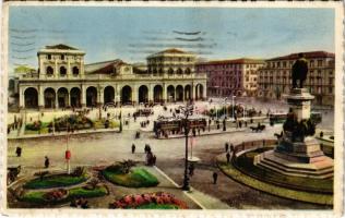 1938 Napoli, Naples; Stazione Centrale / railway station, tram (EK)