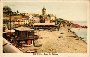1937 Genova, Genoa; Bagni S. Giuliano / beach (EK)