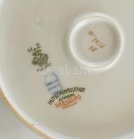 Hutschenreuther Altrohlau-MZ Austria-Alt Wien porcelán kompótos tál, XIX. sz. vége körül. Kézzel fes...