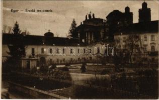 1925 Eger, Érseki rezidencia. Vasúti levelezőlapárusítás 2455. (EK)