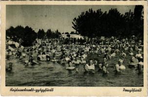 1949 Hajdúszoboszló, Pezsgőfürdő, fürdőzők (EK)