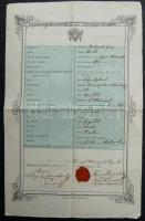 1851 Orosz útlevél / Russian passport