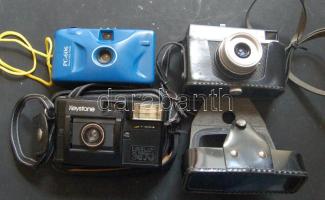 3db régi fényképezőgép, mint: Omena, Keystone és PC-606