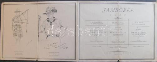 1924 Márton Lajos koppenhágai jamborreról készült albumának reklámja 4 old (kis szakadás)/ Advertising of Márton scout album made about the 1924 Koppenhague Jamboree 4 pages (small tear)