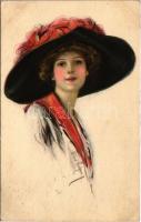 1915 Lady art postcard. Paul Heckscher Serie 1025/5. s: Ford Harper (EK)