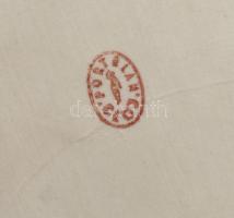 Kolozsvári aranyozott porcelán baba teás készlet (tálca, kanna, kiöntő, cukortartó, 2 db csésze és a...