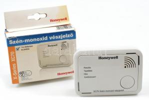 Honeywell szén-monoxid vészjelző készülék, eredeti dobozában, leírással, típus: XC70-HU