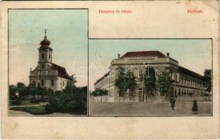 1912 Hatvan, templom és iskola (Rb)
