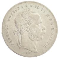 1874KB 1Ft Ag "Ferenc József / Középcímer" Körmöcbánya T:2- Hungary 1874KB 1 Forint Ag &qu...