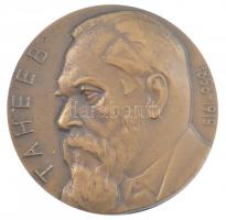 Szovjetunió 1982. "Szergej Ivanovics Tanyejev 1856-1915" kétoldalas bronz emlékérem (60mm) T:1- Soviet Union 1982. "Sergei Taneyev 1856-1915" double-sided cast bronze commemorative medallion (60mm) C:AU