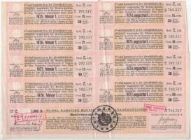 3xklf államadóssági kötvény, közte Budapest 1917. "A magyar korona országai 6%-kal kamatozó Jár...