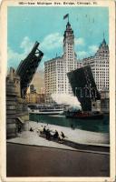 1926 Chicago (Illinois), New Michigan Ave. Bridge, bascule bridge (EK)