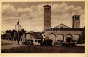 Milano, Milan; Basilica di S. Ambrogio / Basilica of St. Ambrogio, automobiles