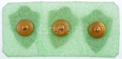 Szovjetunió DN "Katonai minősítő" 1, 2, és 3 számmal zománcozott fém jelvény, csavaros hát...