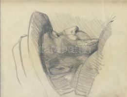 1914-1915 Komjáti Wanyerka Gyula (1894-1958) 42 oldalas, szignált vázlatfüzete (22 x 29cm)