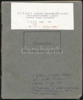 cca 1930 Besztercei magyar diák biológia füzete a besztercei román líceumból, több színes kézi rajzzal, sűrűn beírva / cca 1930 Bistrita, biology exercise book of a Hungarian child in Romanian language, with many hand written pages and coloured drawings