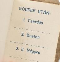 1909 Építész Bál táncrendje