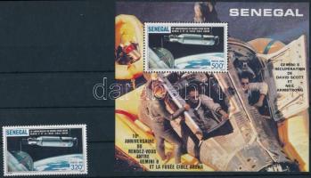 1987 Gemini 8 és egy Agena pilóta nélküli célrakéta bélyeg + blokk Mi 913 + Mi 48