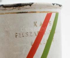 1938 "Kassa felszabadításának emlékére" Lampart fém bögre, kopásnyomokkal, zománchiányokka...