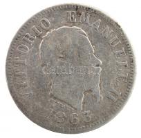 Olaszország 1863M BN 50c Ag "II. Viktor Emánuel" T:3 Italy 1863M BN 50 Centesimi Ag "...