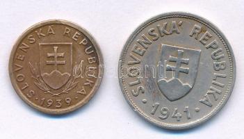 Szlovákia 1939. 10h sárgaréz + 1941. 50h Cu-Ni T:2
Slovakia 1939. 10 Halierov brass + 1941. 50 Hali...