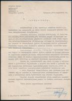 1943 Bp., Kripácz Ferenc gyárvezető főmérnök állásjelentkezése, aláírásával